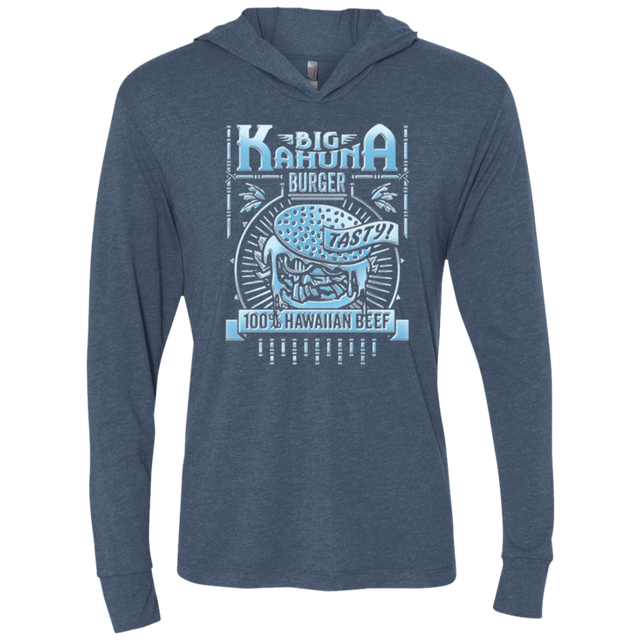 T-Shirts Indigo / X-Small Big Kahuna Burger Triblend Long Sleeve Hoodie Tee