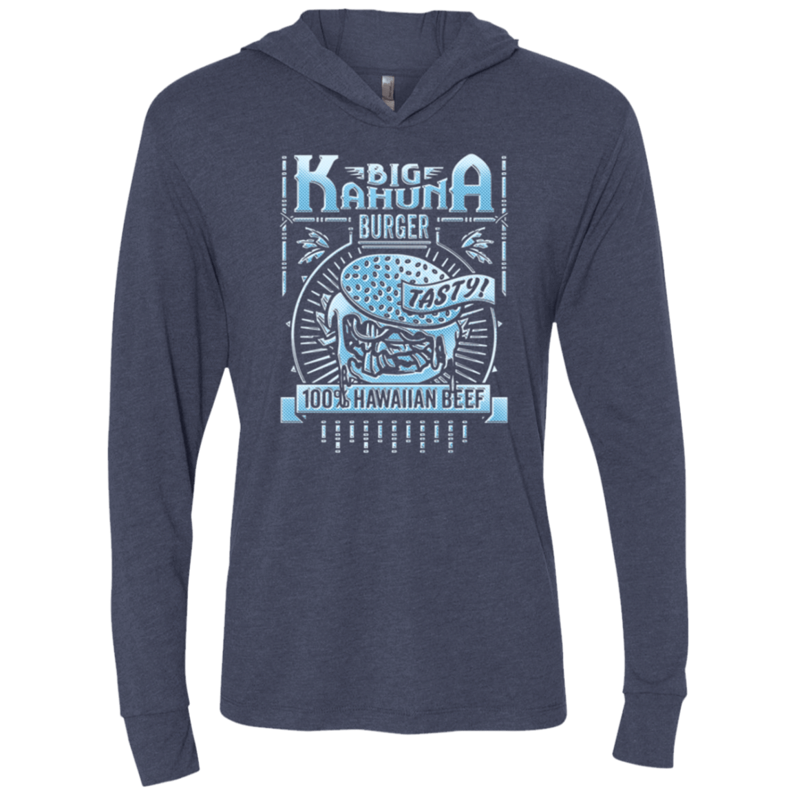 T-Shirts Vintage Navy / X-Small Big Kahuna Burger Triblend Long Sleeve Hoodie Tee
