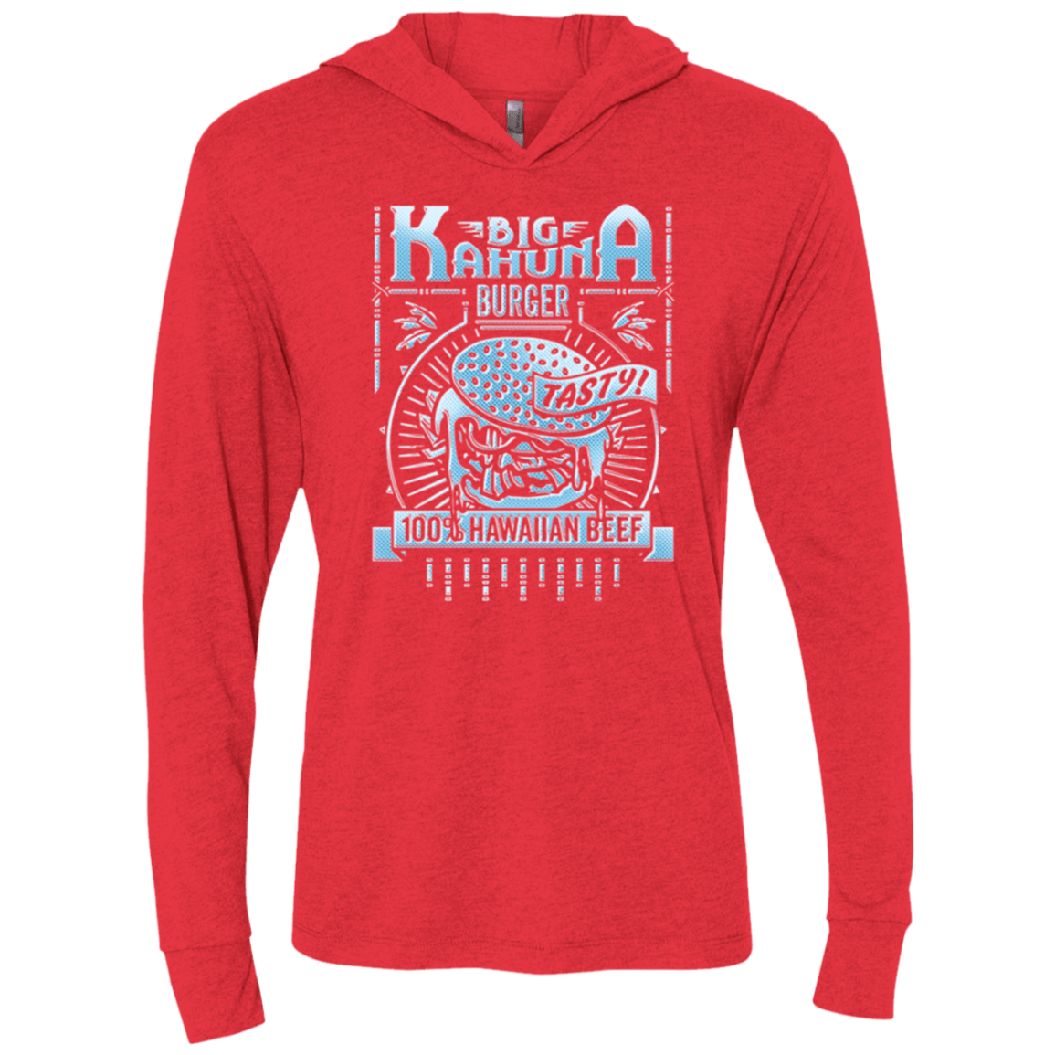 T-Shirts Vintage Red / X-Small Big Kahuna Burger Triblend Long Sleeve Hoodie Tee