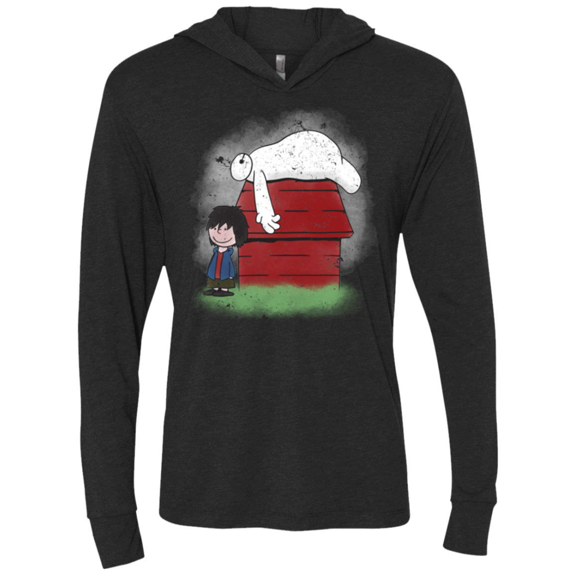 T-Shirts Vintage Black / X-Small Big Peanut 6 Triblend Long Sleeve Hoodie Tee