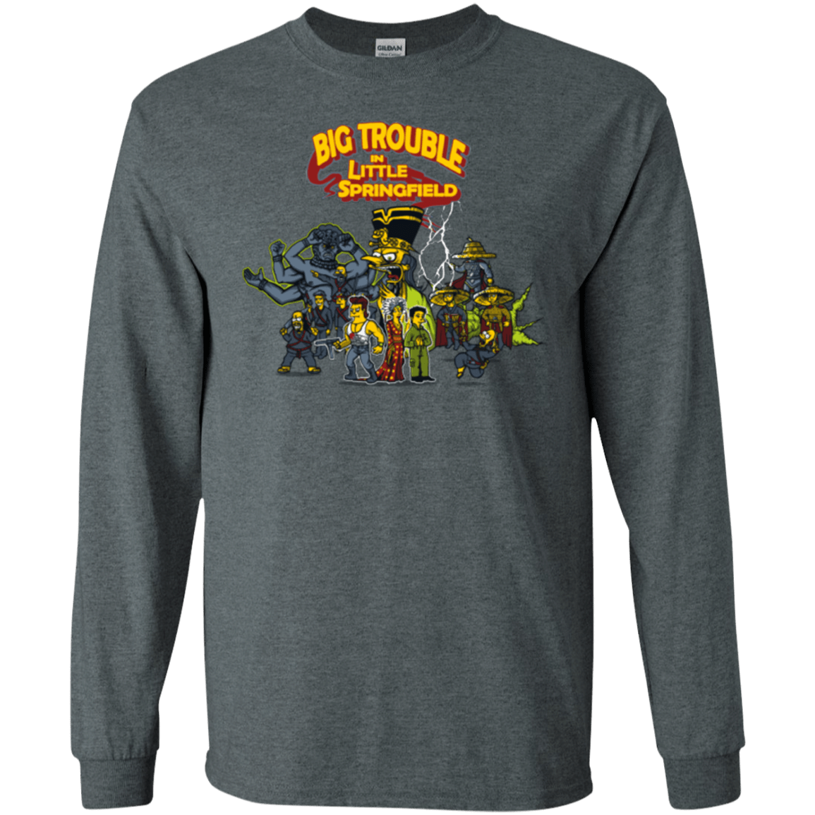 T-Shirts Dark Heather / S Big Trouble Men's Long Sleeve T-Shirt