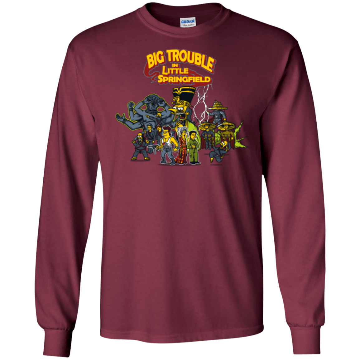 T-Shirts Maroon / S Big Trouble Men's Long Sleeve T-Shirt