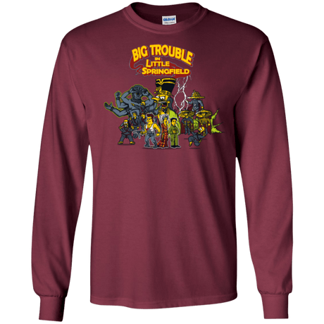 T-Shirts Maroon / S Big Trouble Men's Long Sleeve T-Shirt