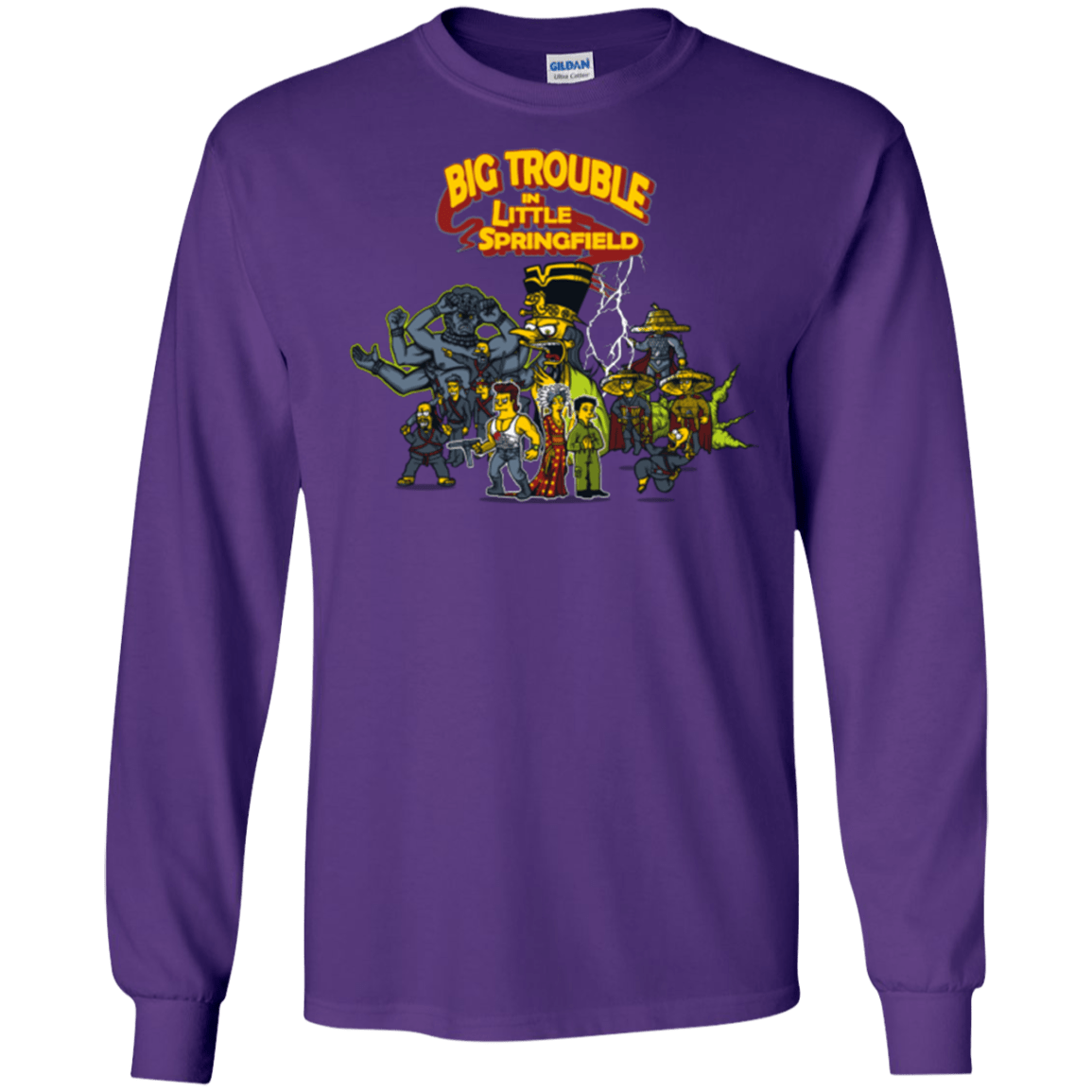 T-Shirts Purple / S Big Trouble Men's Long Sleeve T-Shirt