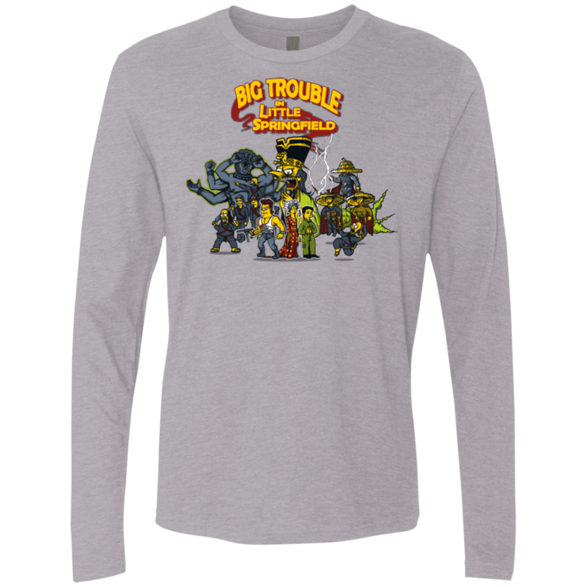 T-Shirts Heather Grey / S Big Trouble Men's Premium Long Sleeve