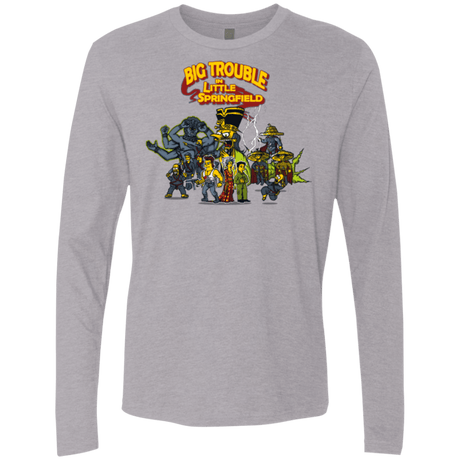 T-Shirts Heather Grey / S Big Trouble Men's Premium Long Sleeve