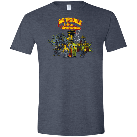 T-Shirts Heather Navy / S Big Trouble Men's Semi-Fitted Softstyle