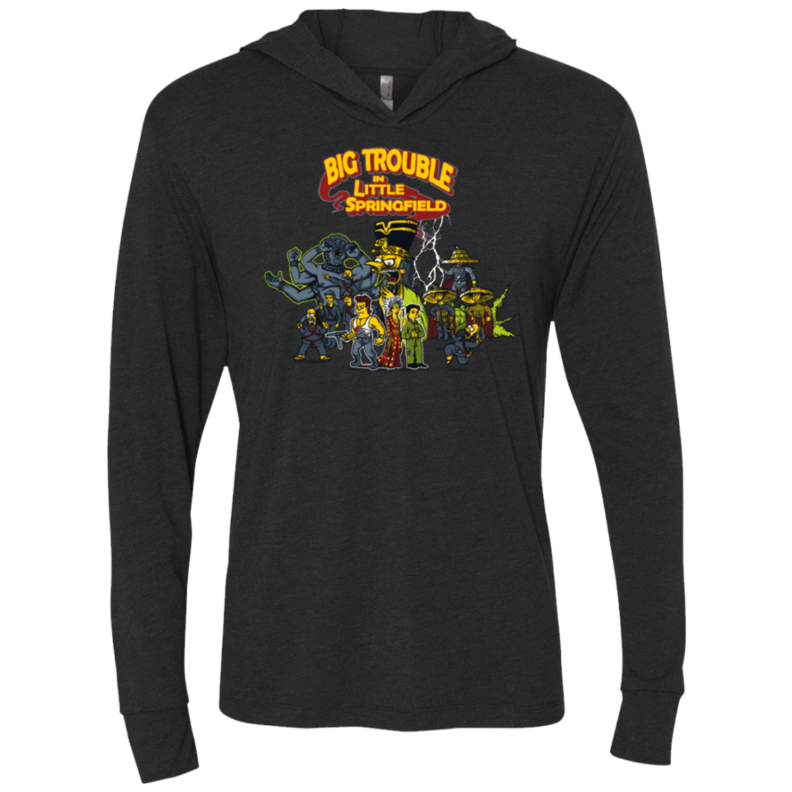 T-Shirts Vintage Black / X-Small Big Trouble Triblend Long Sleeve Hoodie Tee