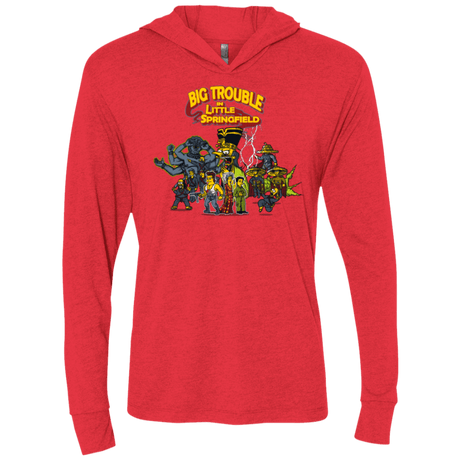 T-Shirts Vintage Red / X-Small Big Trouble Triblend Long Sleeve Hoodie Tee