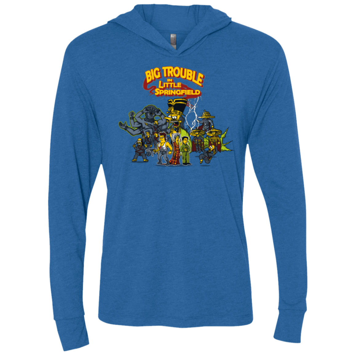 T-Shirts Vintage Royal / X-Small Big Trouble Triblend Long Sleeve Hoodie Tee