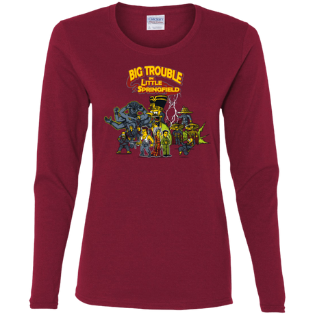 T-Shirts Cardinal / S Big Trouble Women's Long Sleeve T-Shirt