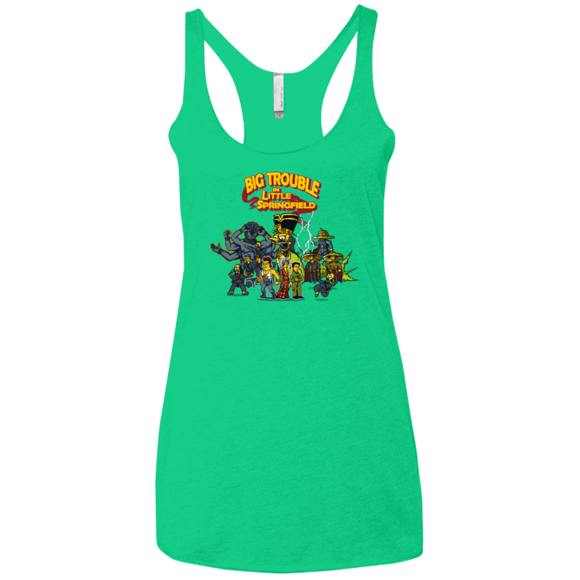 T-Shirts Envy / X-Small Big Trouble Women's Triblend Racerback Tank