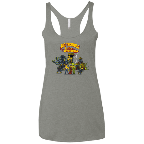 T-Shirts Venetian Grey / X-Small Big Trouble Women's Triblend Racerback Tank
