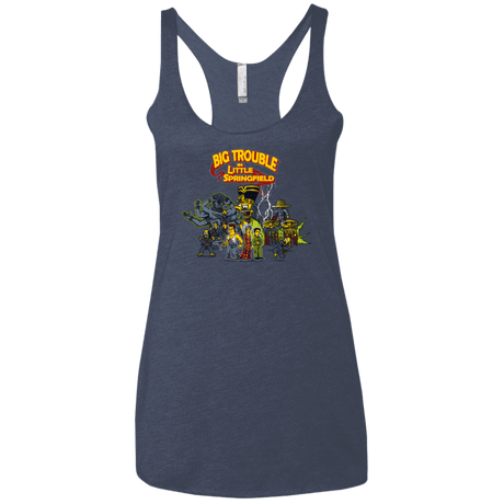 T-Shirts Vintage Navy / X-Small Big Trouble Women's Triblend Racerback Tank