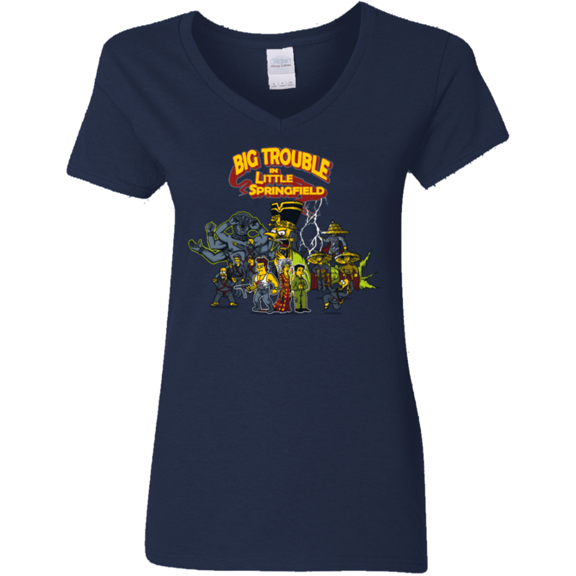 T-Shirts Navy / S Big Trouble Women's V-Neck T-Shirt