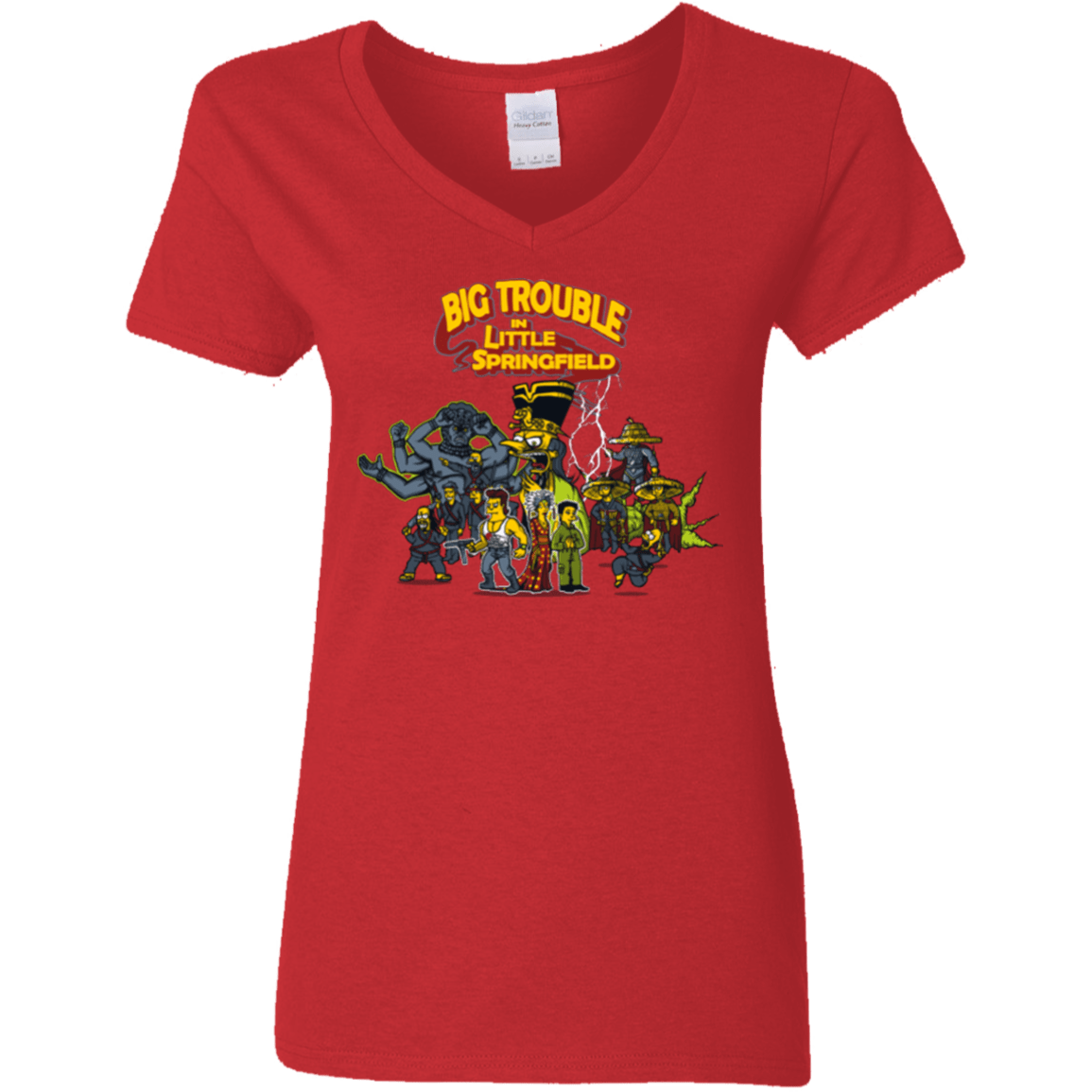 T-Shirts Red / S Big Trouble Women's V-Neck T-Shirt