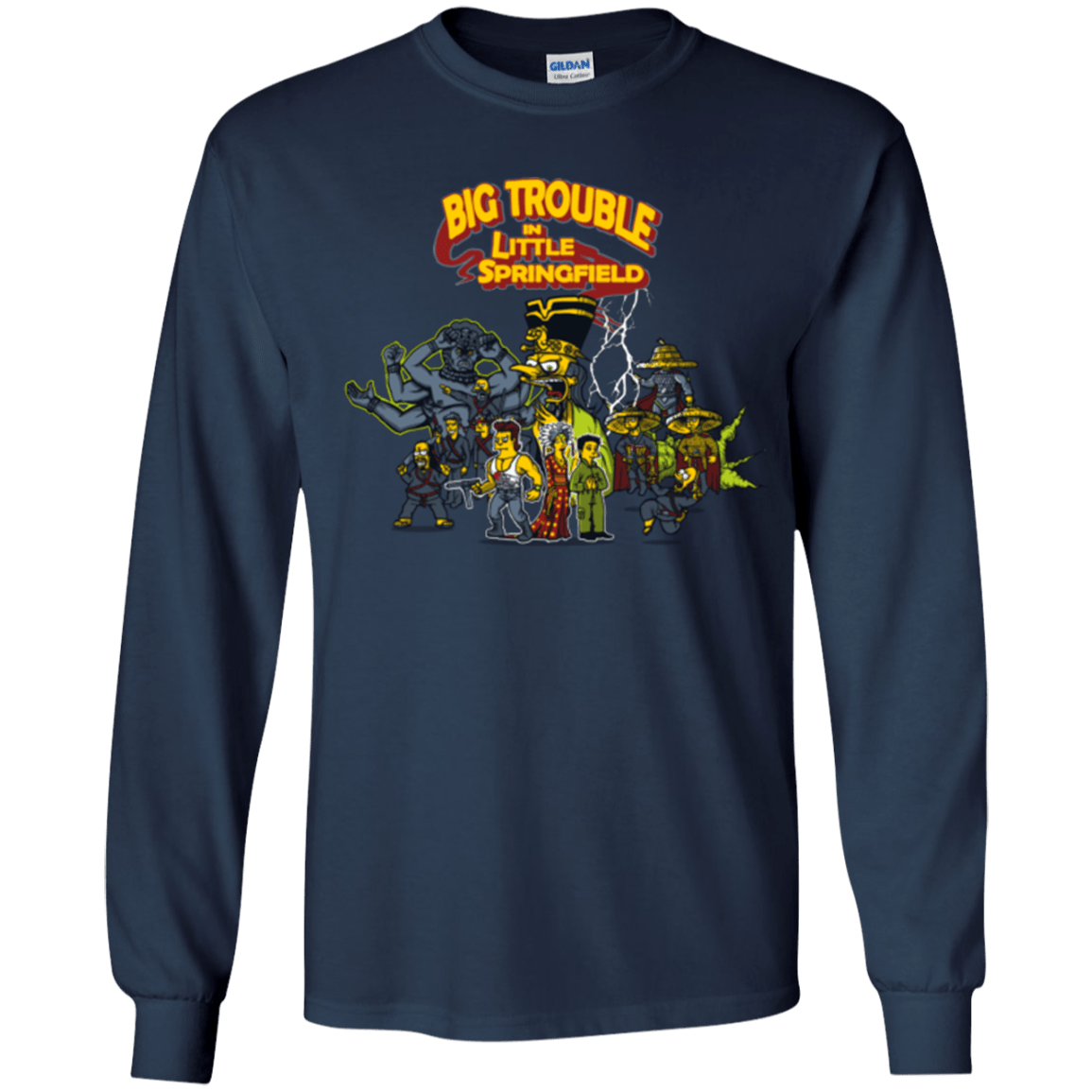 T-Shirts Navy / YS Big Trouble Youth Long Sleeve T-Shirt