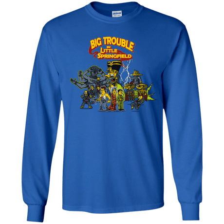 T-Shirts Royal / YS Big Trouble Youth Long Sleeve T-Shirt