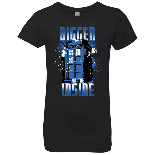 T-Shirts Black / YXS Bigger on the Inside Girls Premium T-Shirt