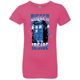 T-Shirts Hot Pink / YXS Bigger on the Inside Girls Premium T-Shirt