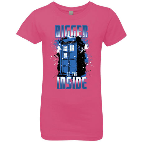T-Shirts Hot Pink / YXS Bigger on the Inside Girls Premium T-Shirt