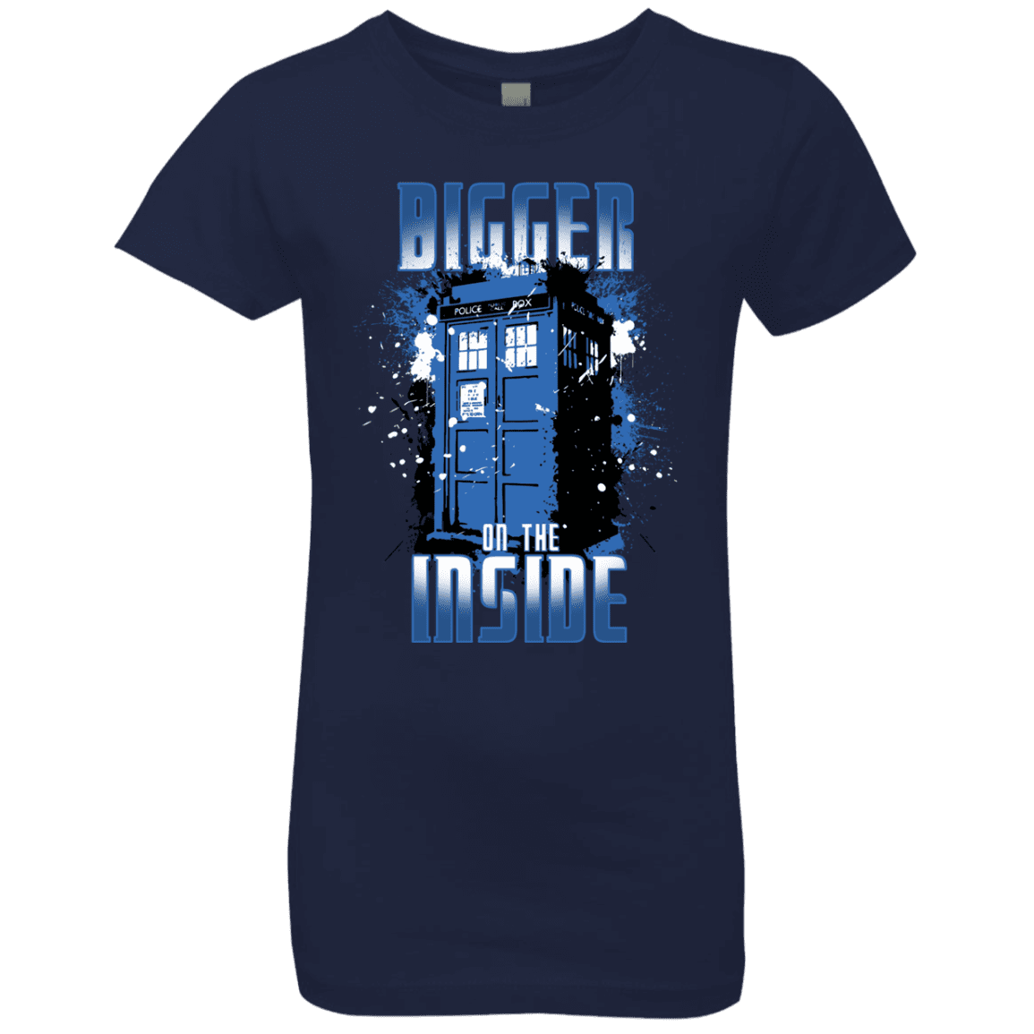 T-Shirts Midnight Navy / YXS Bigger on the Inside Girls Premium T-Shirt