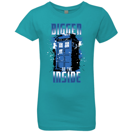 T-Shirts Tahiti Blue / YXS Bigger on the Inside Girls Premium T-Shirt