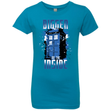 T-Shirts Turquoise / YXS Bigger on the Inside Girls Premium T-Shirt