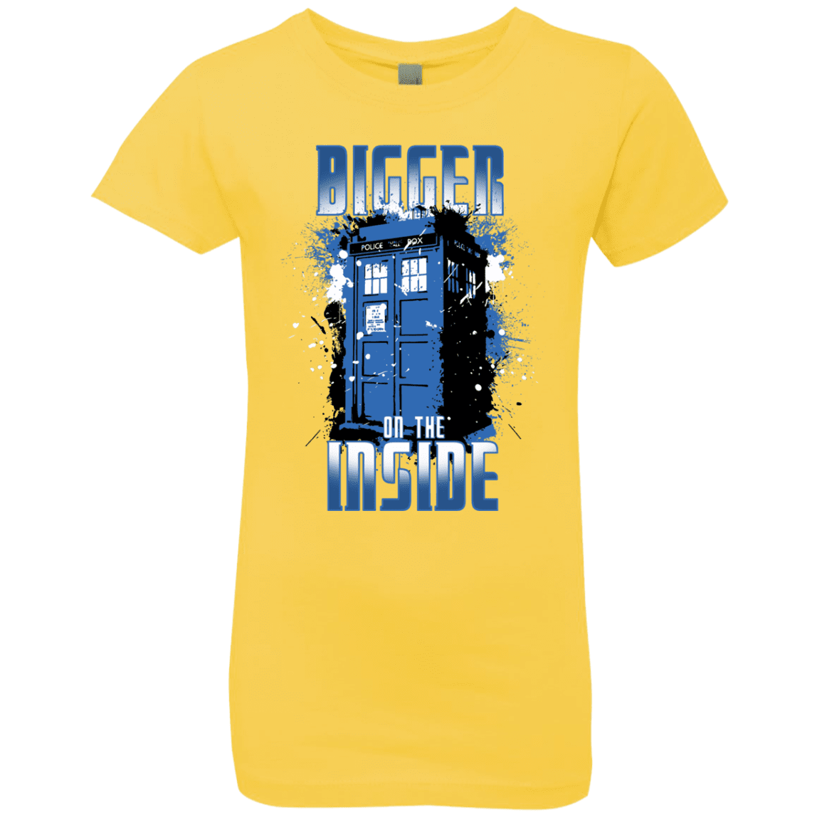 T-Shirts Vibrant Yellow / YXS Bigger on the Inside Girls Premium T-Shirt