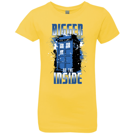 T-Shirts Vibrant Yellow / YXS Bigger on the Inside Girls Premium T-Shirt