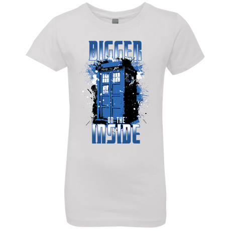 T-Shirts White / YXS Bigger on the Inside Girls Premium T-Shirt