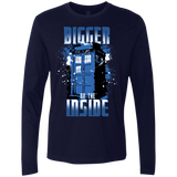 T-Shirts Midnight Navy / S Bigger on the Inside Men's Premium Long Sleeve
