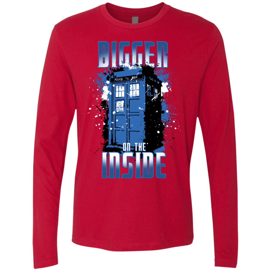 T-Shirts Red / S Bigger on the Inside Men's Premium Long Sleeve