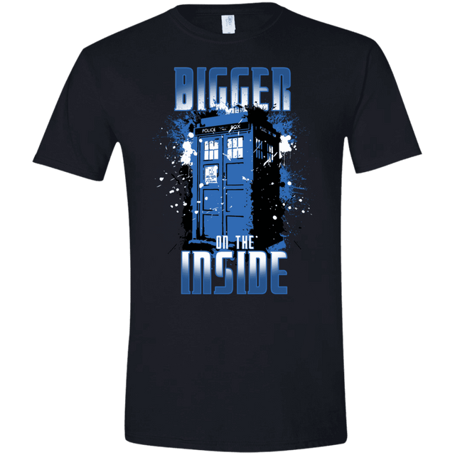 T-Shirts Black / X-Small Bigger on the Inside Men's Semi-Fitted Softstyle