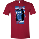 T-Shirts Cardinal Red / S Bigger on the Inside Men's Semi-Fitted Softstyle