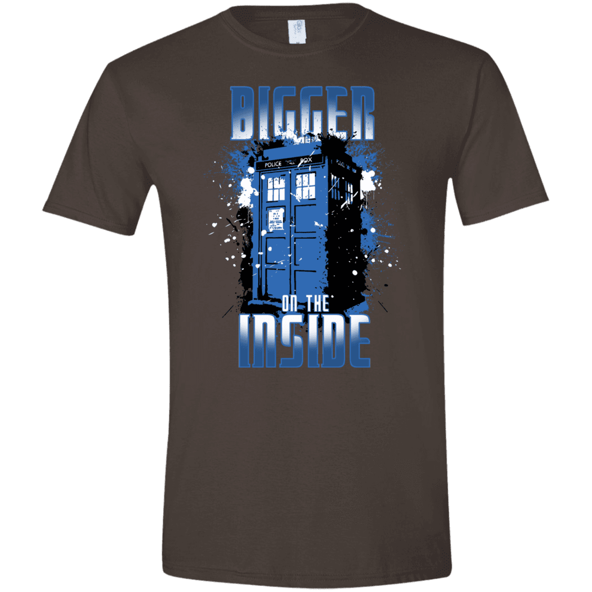 T-Shirts Dark Chocolate / S Bigger on the Inside Men's Semi-Fitted Softstyle