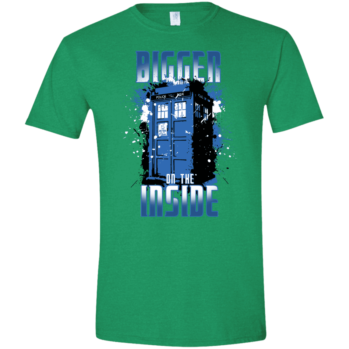 T-Shirts Heather Irish Green / S Bigger on the Inside Men's Semi-Fitted Softstyle