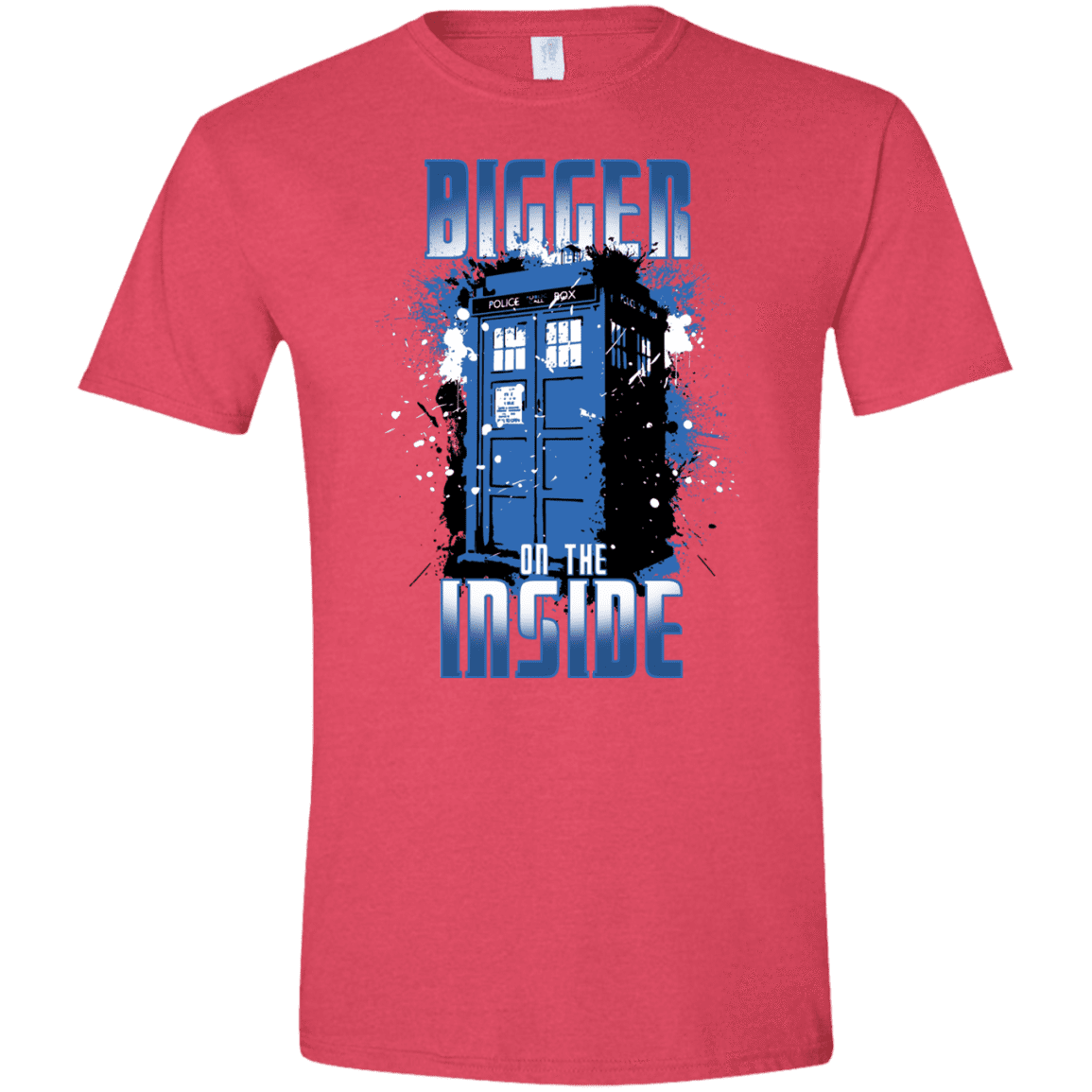 T-Shirts Heather Red / S Bigger on the Inside Men's Semi-Fitted Softstyle