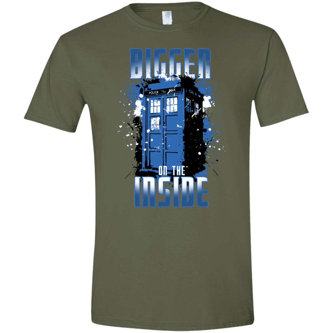 T-Shirts Military Green / S Bigger on the Inside Men's Semi-Fitted Softstyle