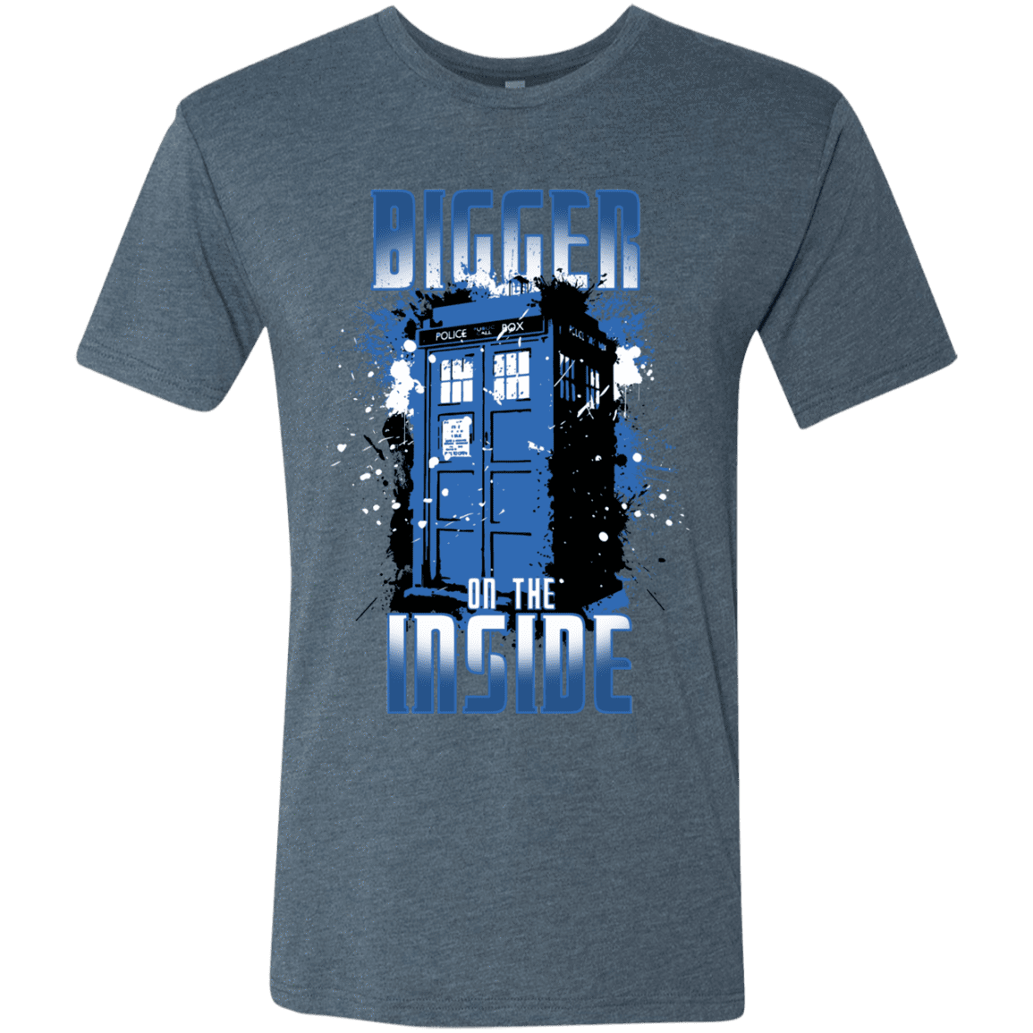 T-Shirts Indigo / S Bigger on the Inside Men's Triblend T-Shirt