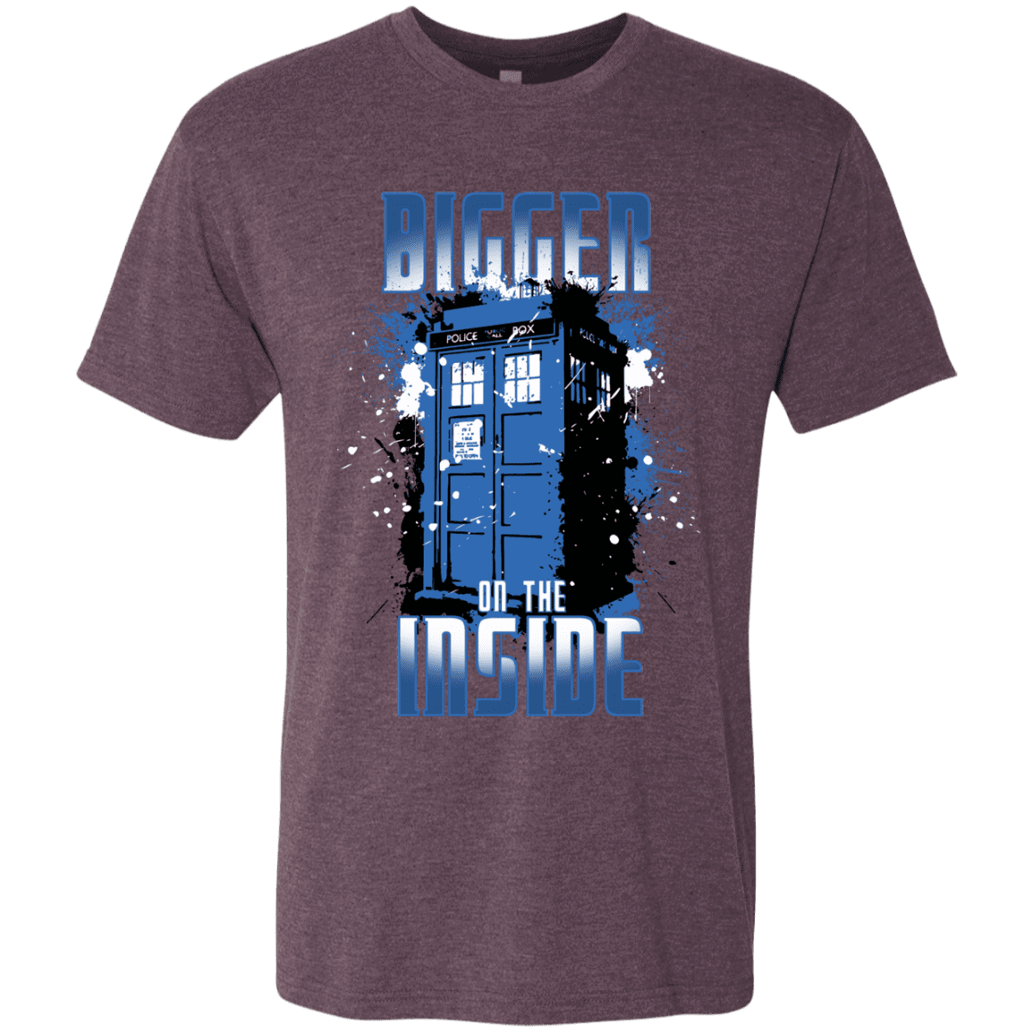 T-Shirts Vintage Purple / S Bigger on the Inside Men's Triblend T-Shirt