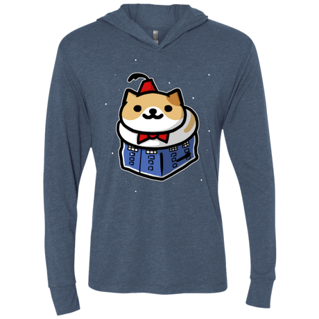 T-Shirts Indigo / X-Small Bigger On The Inside Triblend Long Sleeve Hoodie Tee