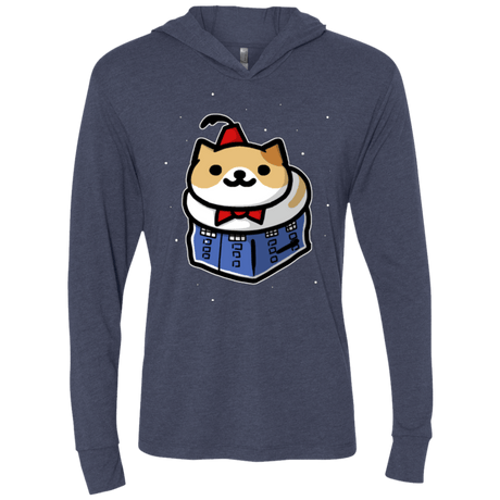 T-Shirts Vintage Navy / X-Small Bigger On The Inside Triblend Long Sleeve Hoodie Tee