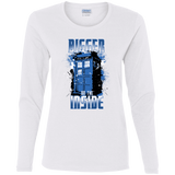 T-Shirts White / S Bigger on the Inside Women's Long Sleeve T-Shirt
