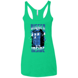 T-Shirts Envy / X-Small Bigger on the Inside Women's Triblend Racerback Tank