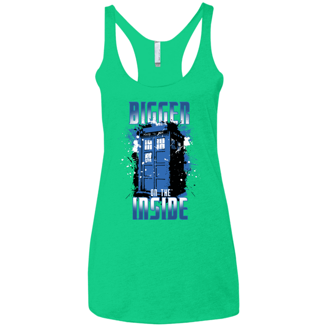 T-Shirts Envy / X-Small Bigger on the Inside Women's Triblend Racerback Tank