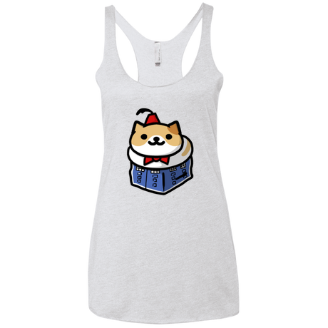 T-Shirts Heather White / X-Small Bigger On The Inside Women's Triblend Racerback Tank
