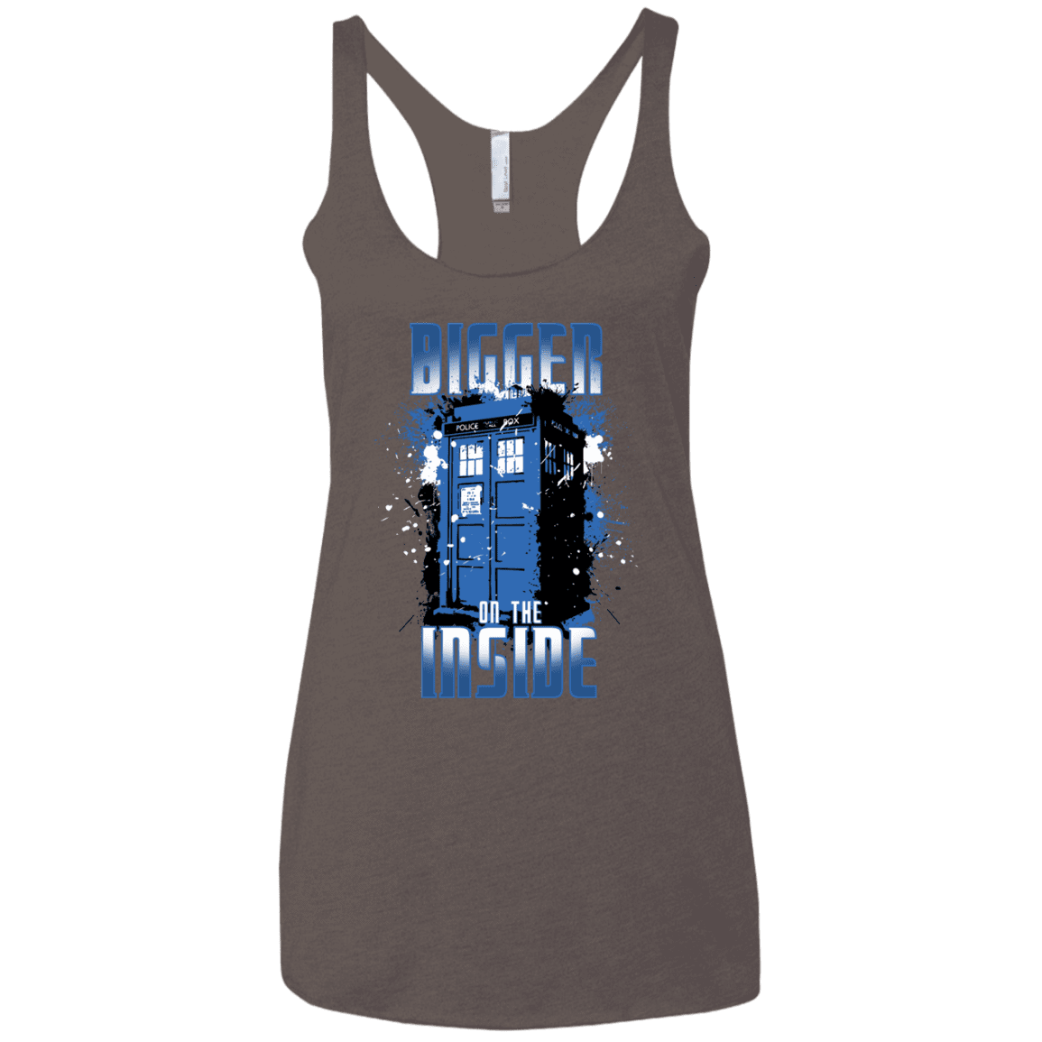 T-Shirts Macchiato / X-Small Bigger on the Inside Women's Triblend Racerback Tank