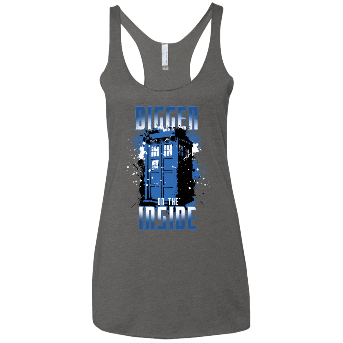 T-Shirts Premium Heather / X-Small Bigger on the Inside Women's Triblend Racerback Tank