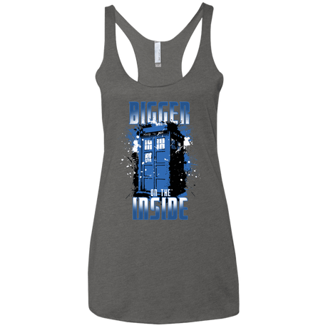 T-Shirts Premium Heather / X-Small Bigger on the Inside Women's Triblend Racerback Tank